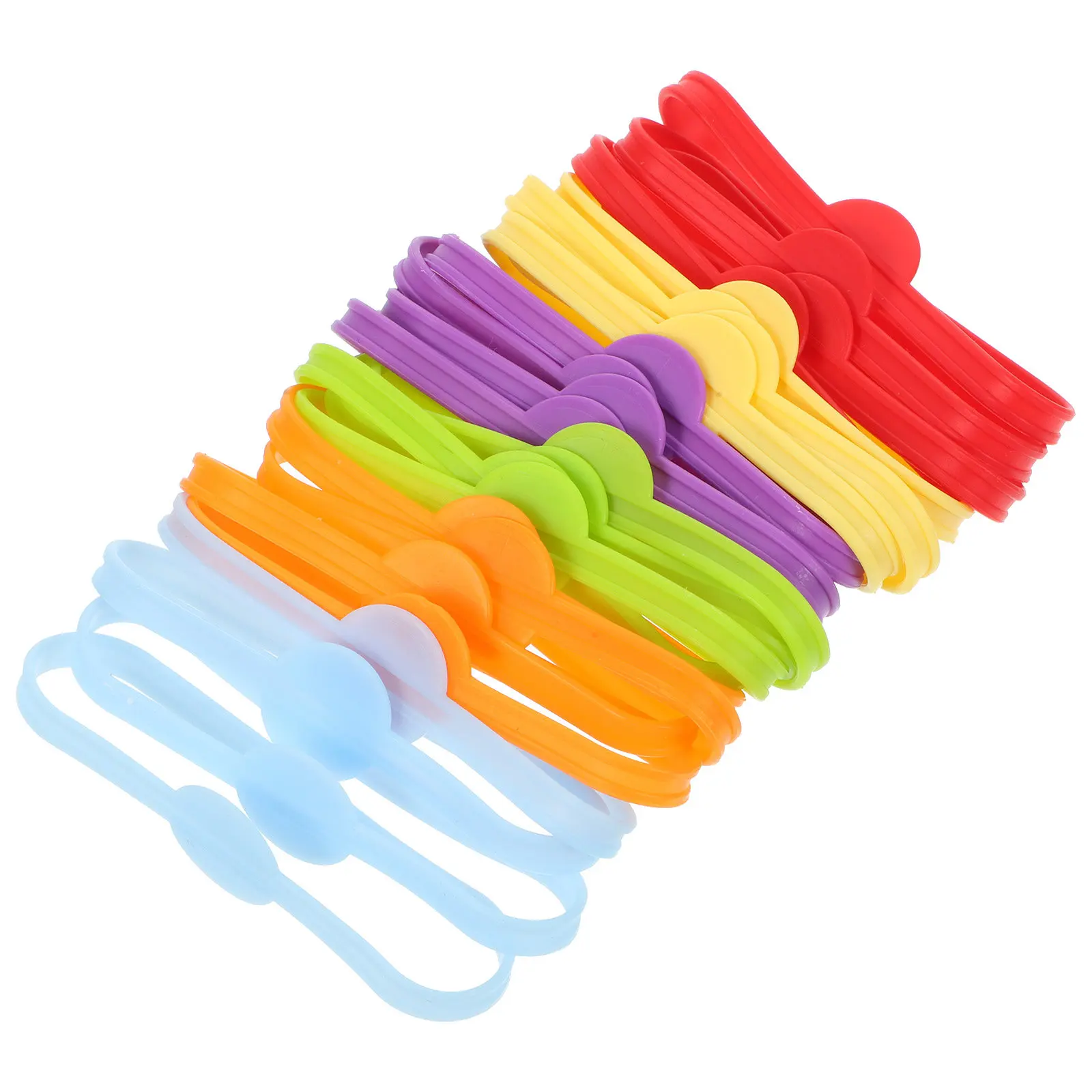 24Pcs Food Grade Silicone Wine Cup Markers Bright Compact Glass Identification Tags for Restaurants Fraternities Families