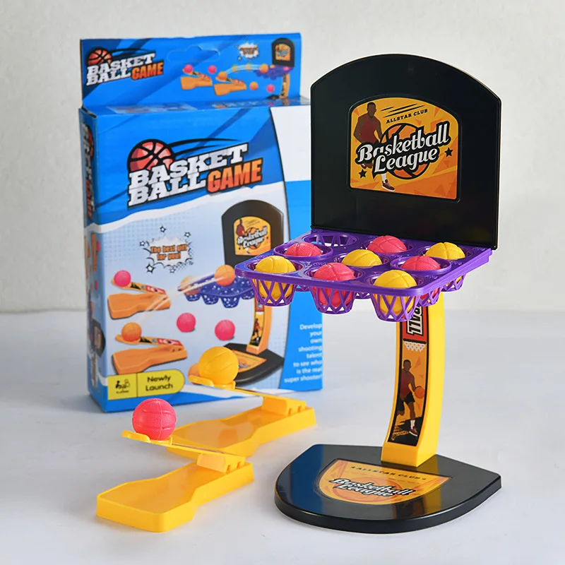 Classic Finger Flick Basketball Tabletop Game 2-Player Interactive Shooting Competition Toy Set for Kids Party Family Fun Gift