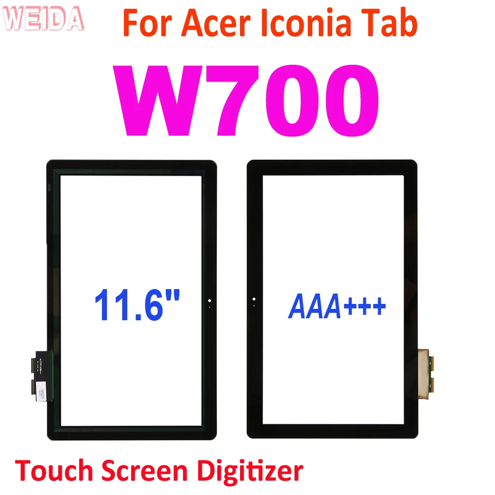 AAA+++ 11.6" Touch Screen For Acer Iconia Tab W700 Touch Screen Digitizer Glass Lens for Acer W700 Touch Replacement Free Tools