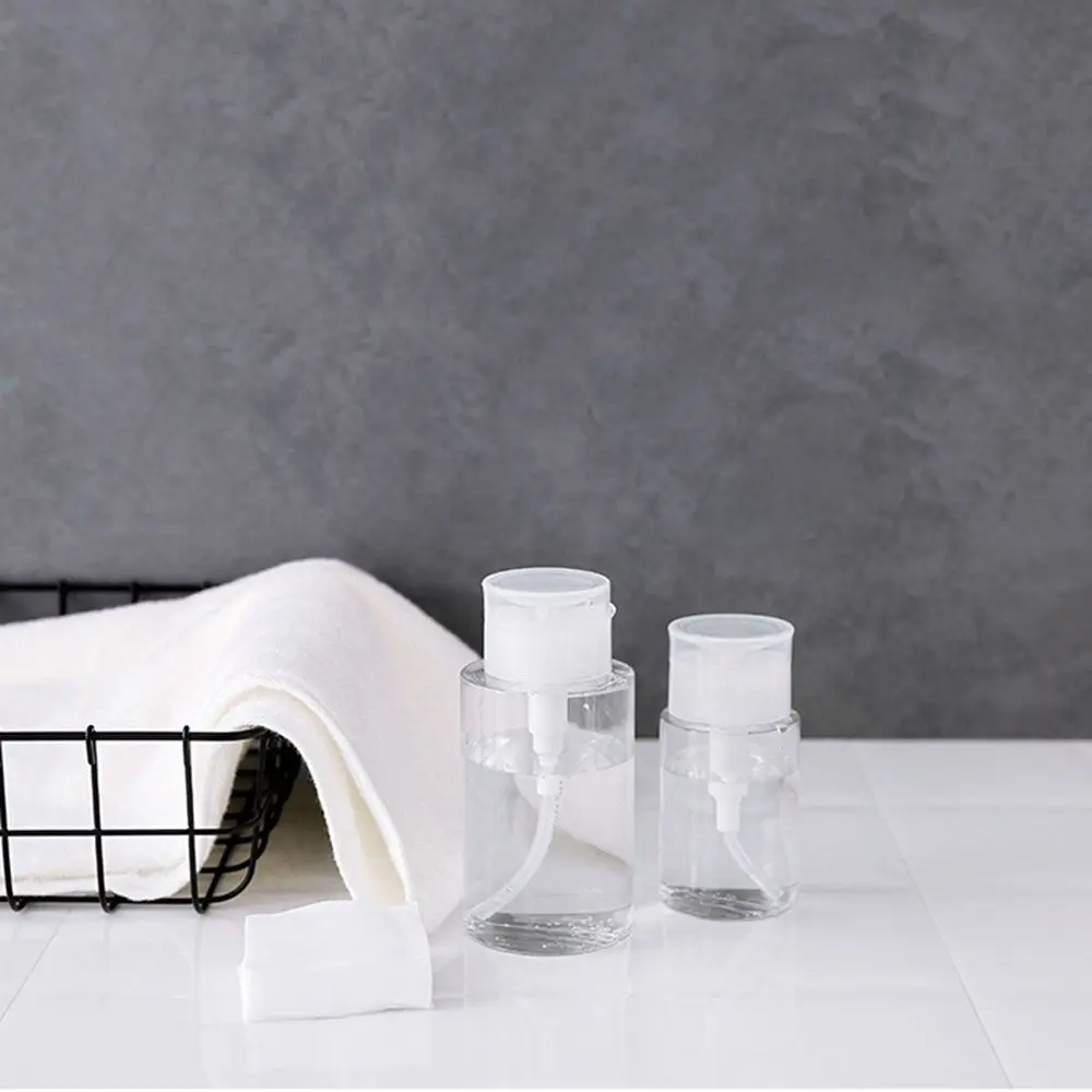 Botella de prensa de contenedor recargable para uñas, dispensador de bomba vacía, botella de almacenamiento