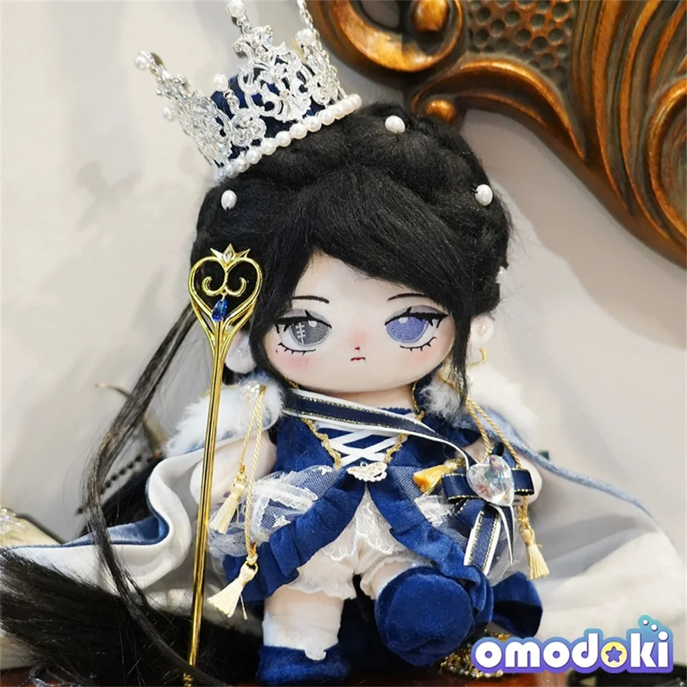 Original Handmade Blue Poker King Crown Suit For Plush 20cm Doll Toy Clothes Costume Hat Cosplay Props OM Cute Gift C