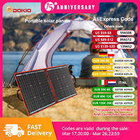 Dokio 100W Flexible Foldable 18V Solar Panel with 12V Controller Kit Portable Solar Panel for Camping/Travel/RV