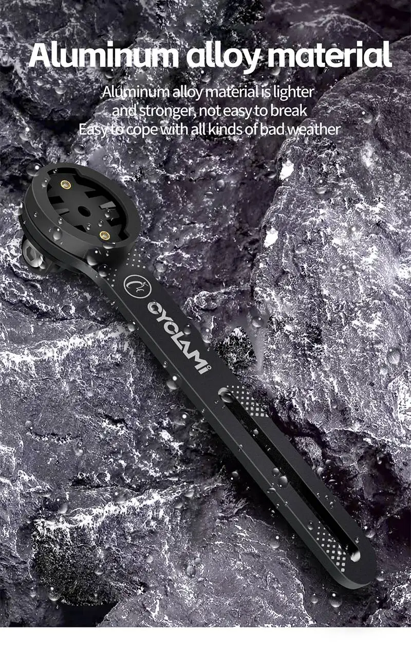 CYCLAMI Fahrradcomputerhalterung aus Aluminiumlegierung, doppelseitig, MTB, Rennrad, GPS-Scheinwerferhalter, Halterung für GARMIN XOSS IGPSPORT Fahrrad – Detail 4