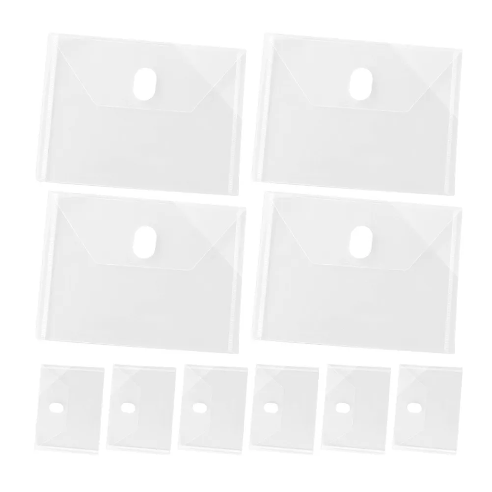 

24 шт. прозрачных пластиковых конвертов-органайзеров, водонепроницаемые, из плотного полипропилена, с удобной застежкой, компактного размера, для офиса, дома, путешествий