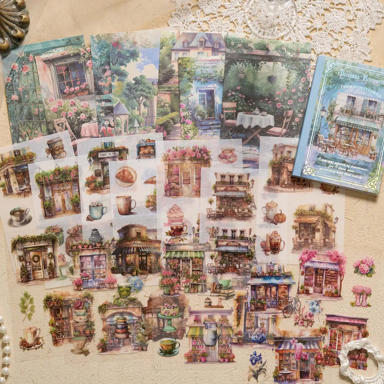 Материал для наклеек для домашних животных, посылка, лист Авроры, серия перьев, европейский и американский ретро-пейзаж, справочник, сделай сам, декоративные наклейки из материала