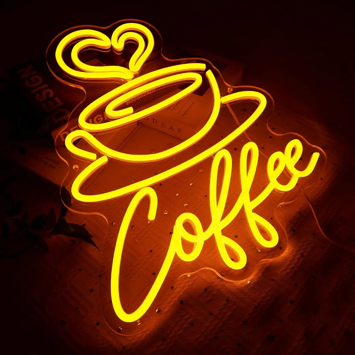 Coffee Neon Sign Dimmable Neon Lights for Bar Coffee Station Kitchen Man Cave Party Decor Aesthetics Draw Celebratory Gifts