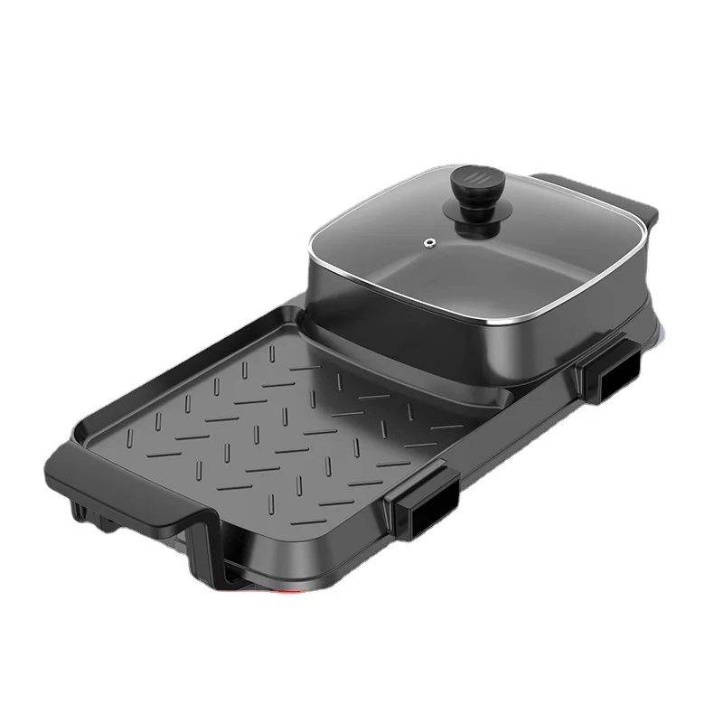 

YY All-in-One Pot Multi-Functional Barbecue Plate Indoor Plate Stove, Rinse and Roast Smoke-Free Baking Tray, Electric