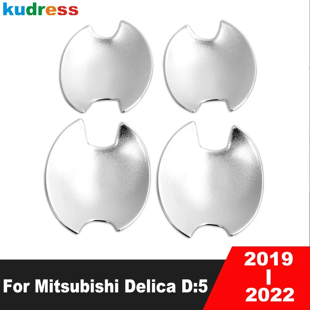 

For Mitsubishi Delica D:5 2019 2020 2021 2022 Chrome Side Door Handle Bowl Cup Cover Trim Molding Garnish Exterior Accessories