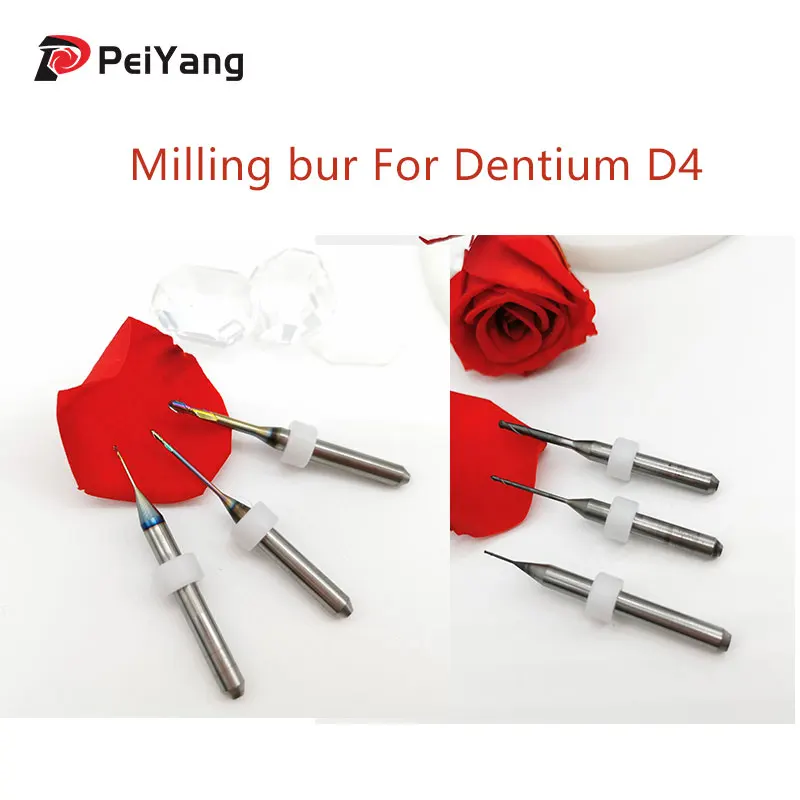 

Dentium D4 Milling Burs Dental Cad Cam Milling Zi rconia Wax PMMA Burs CVD DC SHC