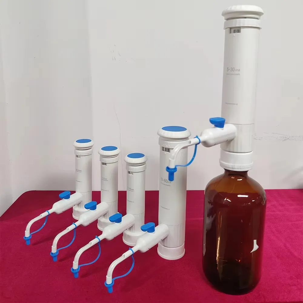 WEIAI Laboratory Bottle Top Dispenser Simple Version Liquid Dispenser Economic Adjustable Liquid Adder Without Bottle 10-60ml