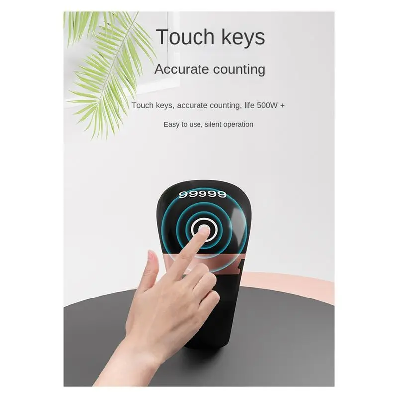 AA08-S7 Pro Ring Counter With OLED Display 0-99999 Electronic Finger Counter Via Type C Interface Bluetooth APP Control Black