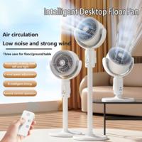 2025 Desktop Floor To Fan With Remote Control Retractable Intelligent Silent Electric Fan Home Office Air Circulation Fan New