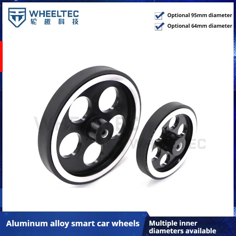 

Active Wheel Metal Load Bearing Wheel Intelligent Car Robot Metal Drive Wheel Aluminum Alloy Rubber Tire