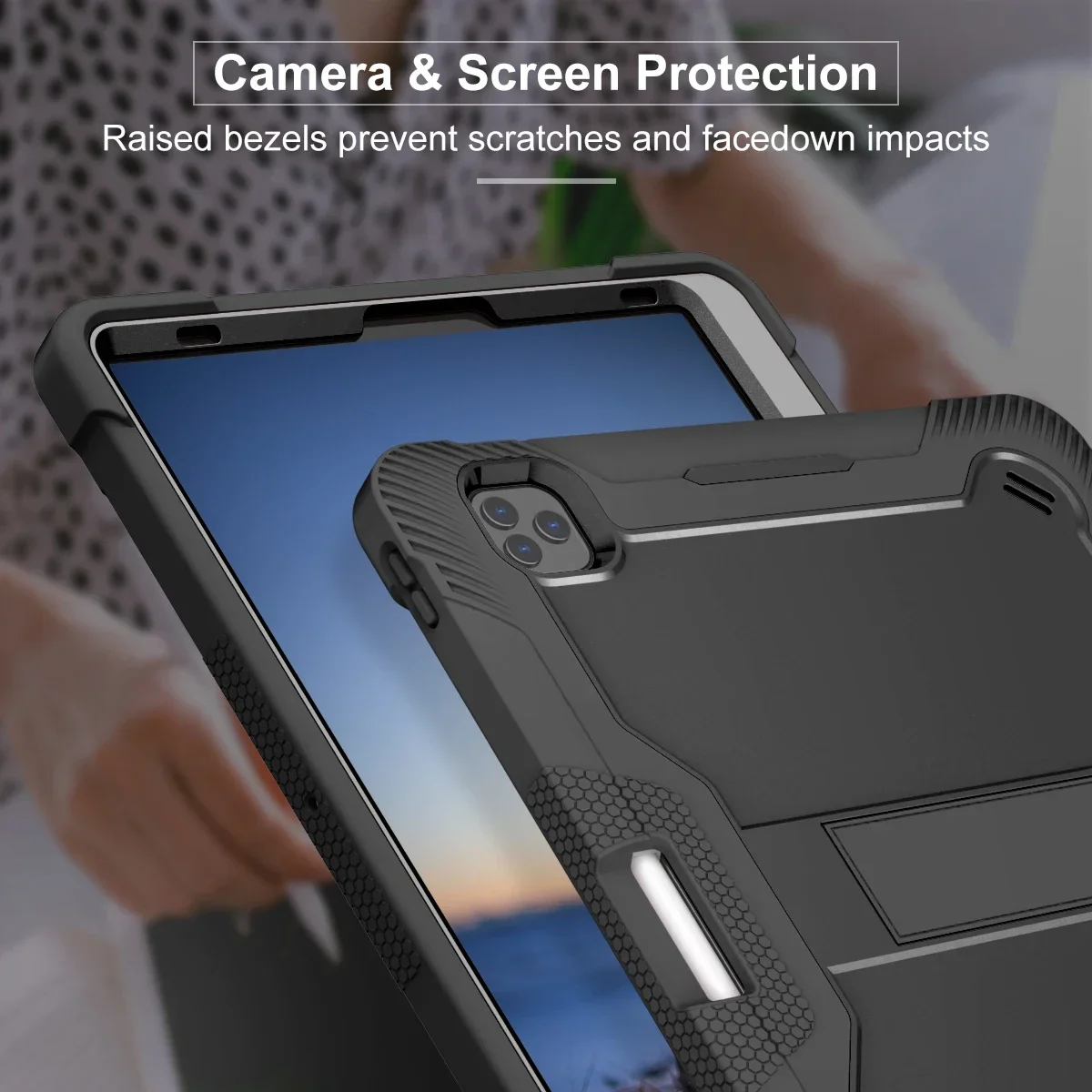 

For iPad Case Pro Air 4 5 6 7 8 9 10th 11th Generation Mini Shockproof Tablet Cases 9.7 10.2 11 10.9 12.9 inch Kickctand Cover