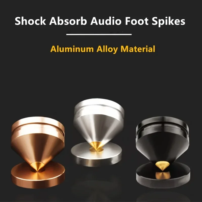 4pcs/set HiFi Speaker Stand Foot Pad High Quality Shock Absorption Screw Aluminum Alloy Speaker Metal Foot Pad Hifi