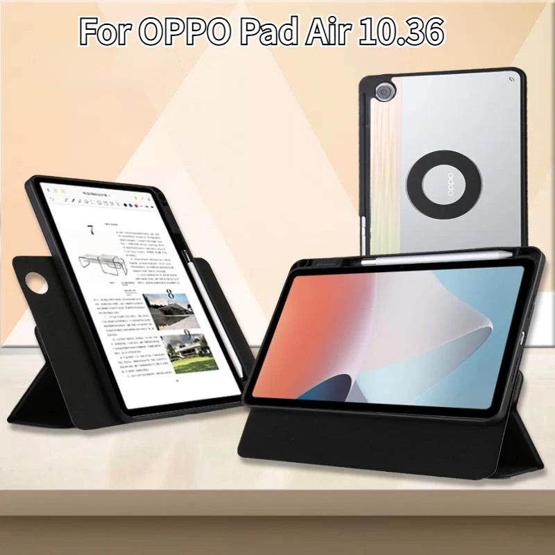 

Detachable Magnetic Tablet Case for OPPO Pad Air 10.36 inch Smart Case with Pencil Holder Soft Back Cover Casing
