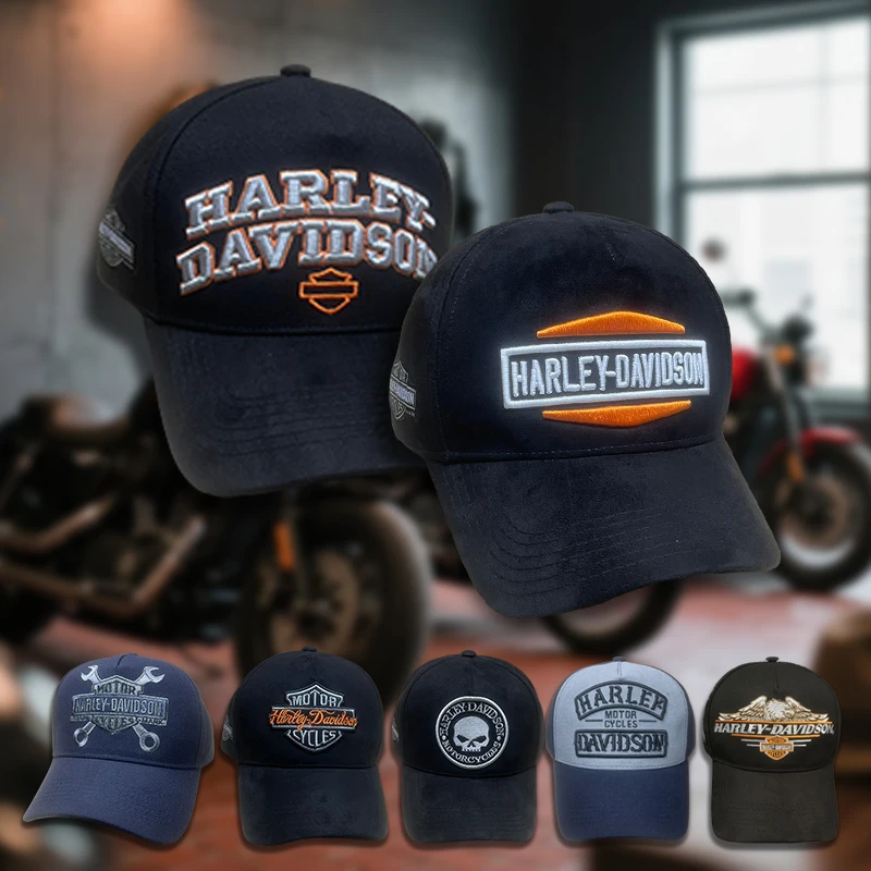 Casquette de Baseball pour moto, chapeau rétro décontracté brodé avec pare-soleil pour Harley Davidson Electra Glide Ultra classique PA1250