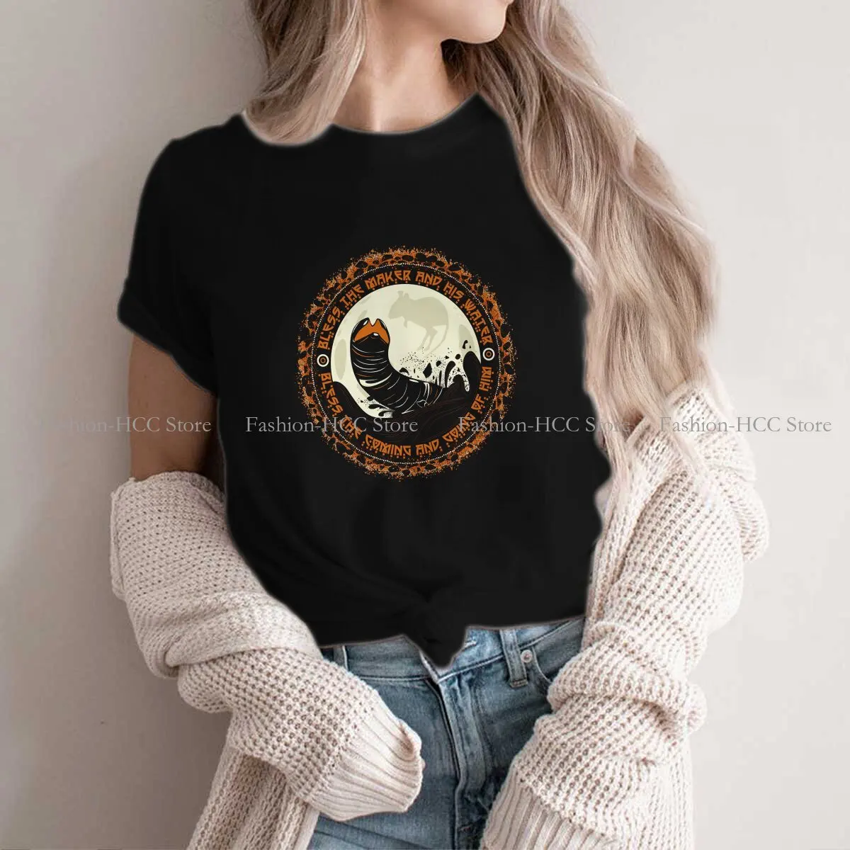 Essential Graphic Polyester TShirt Arrakis Creative Streetwear Comfortable T Shirt Female