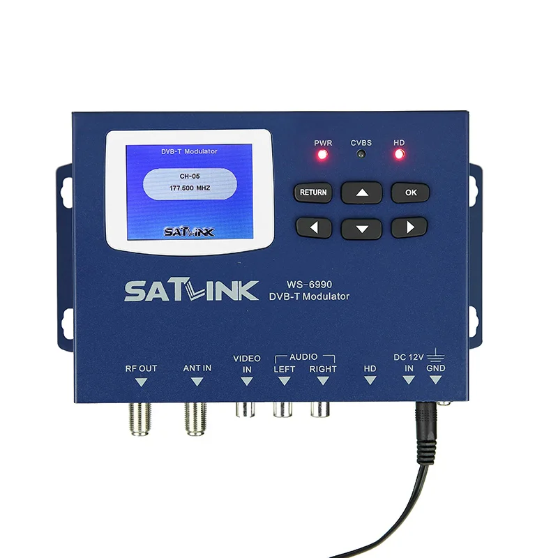 Satlink Meter WS-6990 DVB-T Modulator Satellite Finder Meter Ws 6990 Satfinder M3u Ipt v Links Free Trial