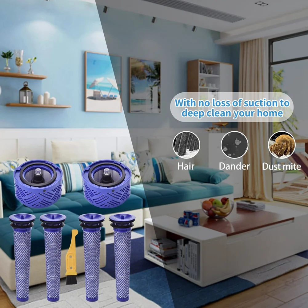 

Фильтр ABRS-HEPA, совместимый с аксессуарами для пылесоса Dyson V6 966741-01 и 965661-01