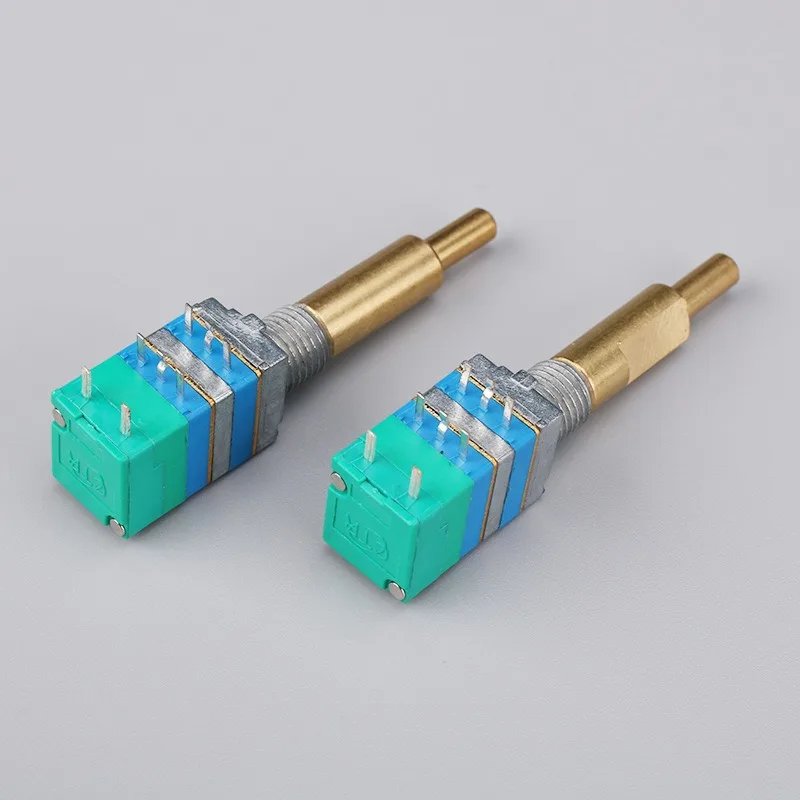 5 Pieces Customized 9mm Dual-Axis Dual Potentiometer Rotary Rheostat Switch for Walkie Talkies & Home Appliances Adjustment
