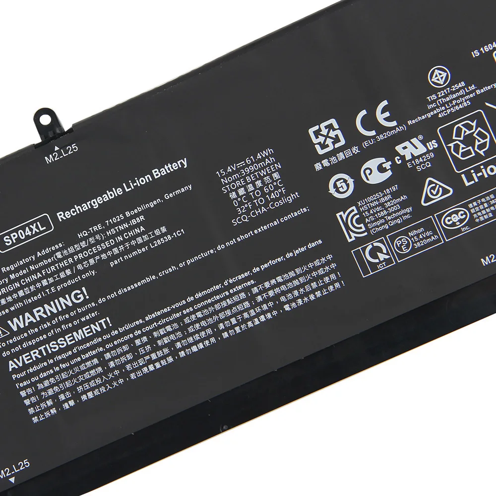 Premium Quality Battery SP04XL For HP Spectre X360 13-ap0029tu TPN-Q212 Q185 Q203 Q204