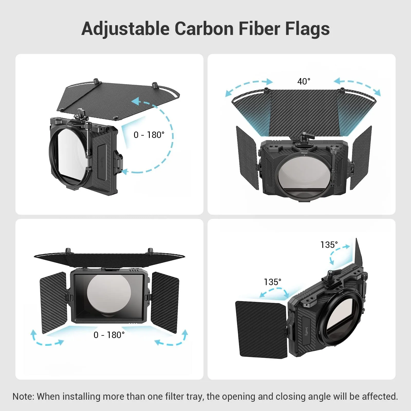 SmallRig Mini Matte Box Pro for Mirrorless DSLR Cameras to Prevent Sunlight with Top Flag Side Flag Sunshade for Sony for BMPCC