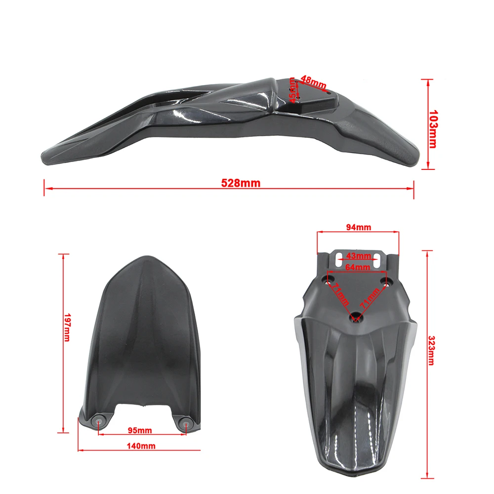 Enduro Motorcycle Front/Rear Fender Plastic Mudguards Protector For TALARIA Sting X3 MX3 MX4 MX5 Electric Dirt Bike Modification