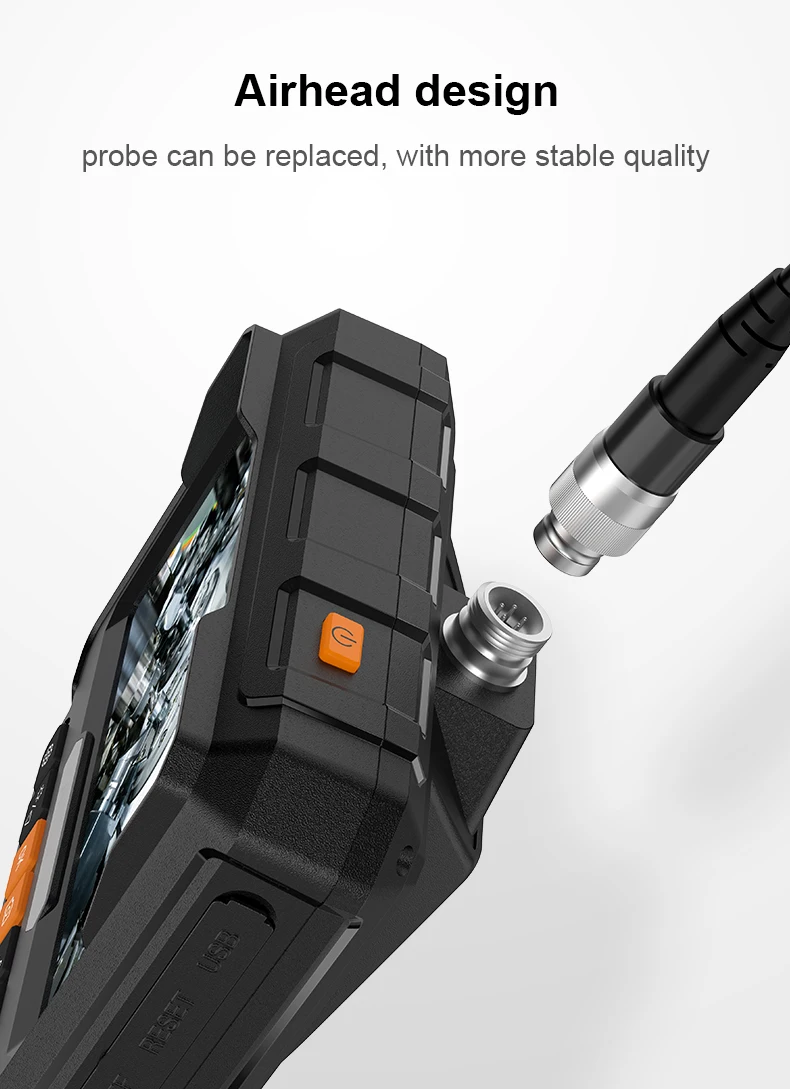 الشركة المصنعة الجديدة فحص Borescope الصناعي 2MP 5 بوصة IPS شاشة 5.5 مللي متر عدسة مزدوجة 1 متر إصلاح صلب