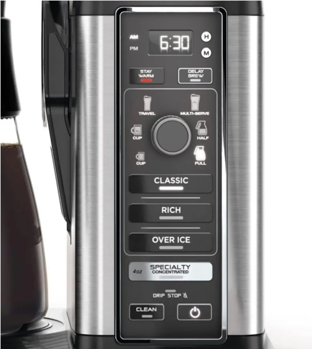 ماكينة صنع القهوة المتخصصة CM400، خزان مياه قابل للإزالة، إبريق زجاجي، منصة كوب واحدة قابلة للطي