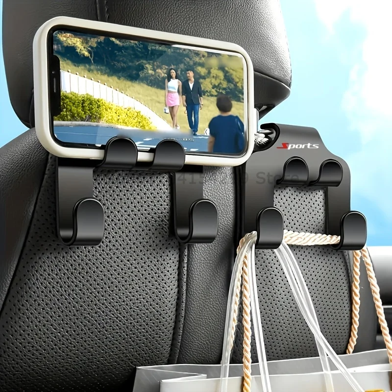 Car Seat Hook Hanging Storage Mobile Phone Holder Multifunctional  Rear Seat  Bracket  Back of Car Interior Seats Hanger  New