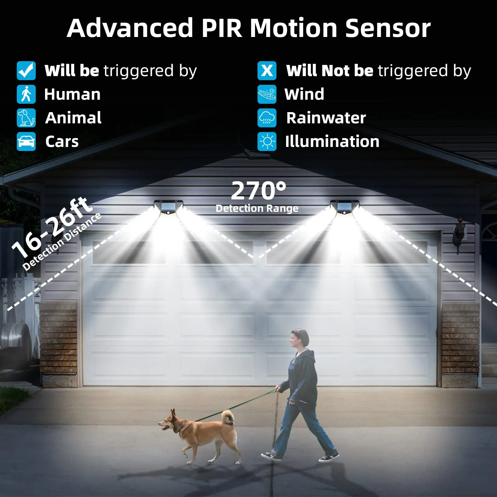 モーションセンサー付き屋外ソーラーパワーランプ、LED充電式日光、ガーデン用ストリートライト、ガレージ照明、防水、4個