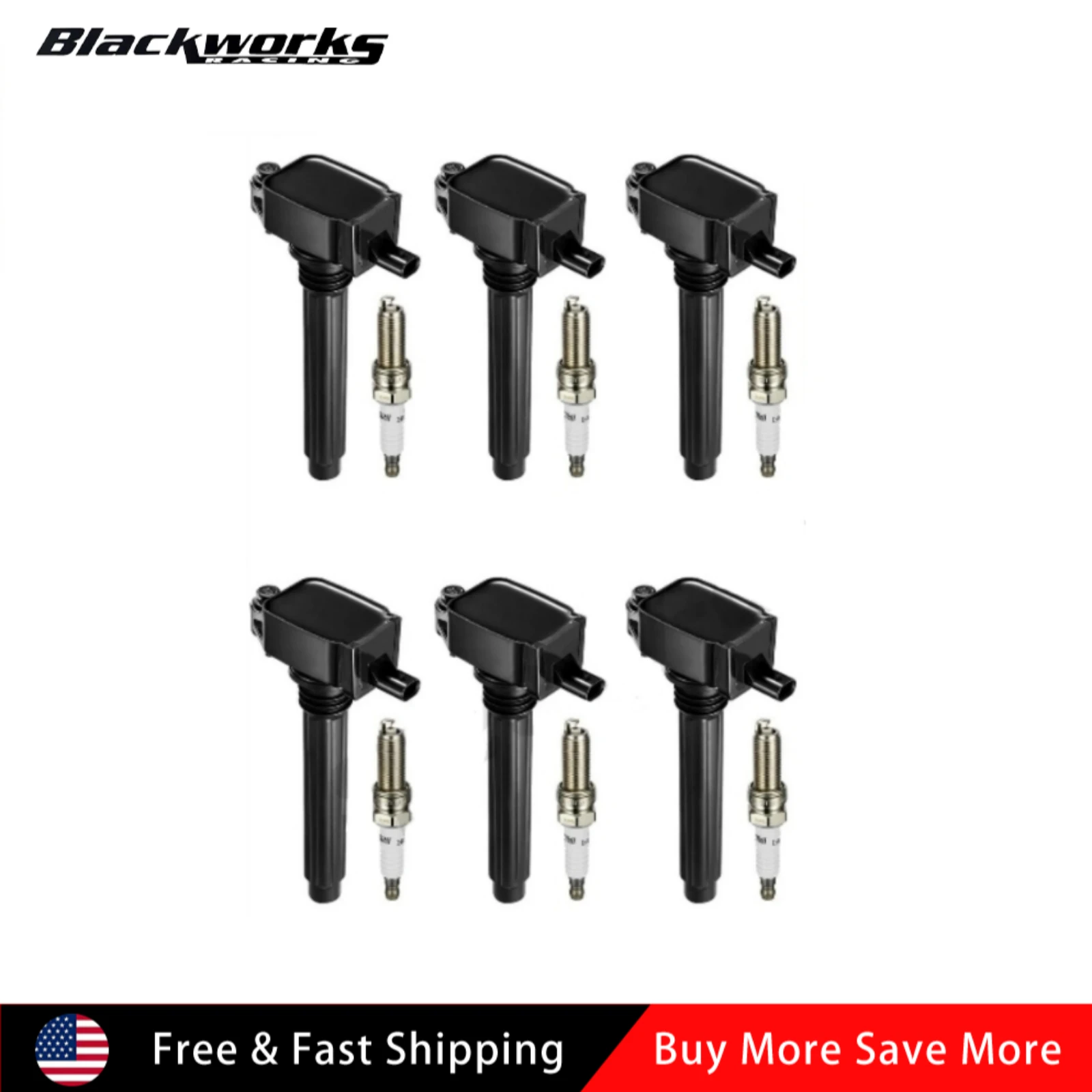 

05149168AI 2505484816 5149168AH 5C1848 0221504032 Комплект из 6 катушек зажигания и свечей зажигания для Dodge Charger Jeep Ram Chrysler