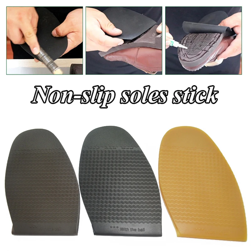 Anti-slip Wear Resistant Rubber Shoes Sole for Men Women Outsoles Repair Shoe Protector Front Feet Replacement Forefoot Pads