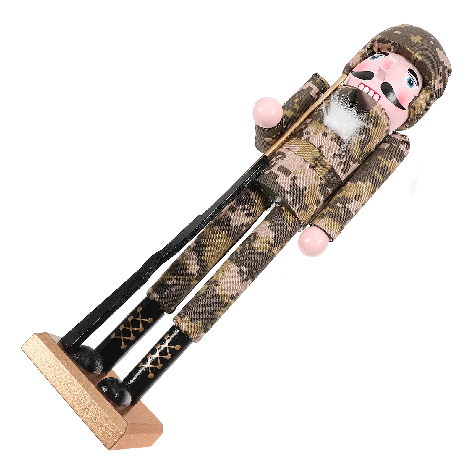 

Wooden Nutcracker Christmas Soldier Decor Traditional Craft Xmas Tabletop Decoration Ideal for Home Festive Cheer