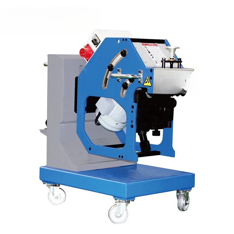 Mobile walking beveling machine, roller-shear beveling machine