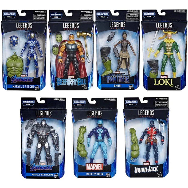 Hasbro Avengers Marvel Legends Series Endgame Rescue Pepper War Machine Horse Face Thor Rock Python Speed Demon Figure Toy