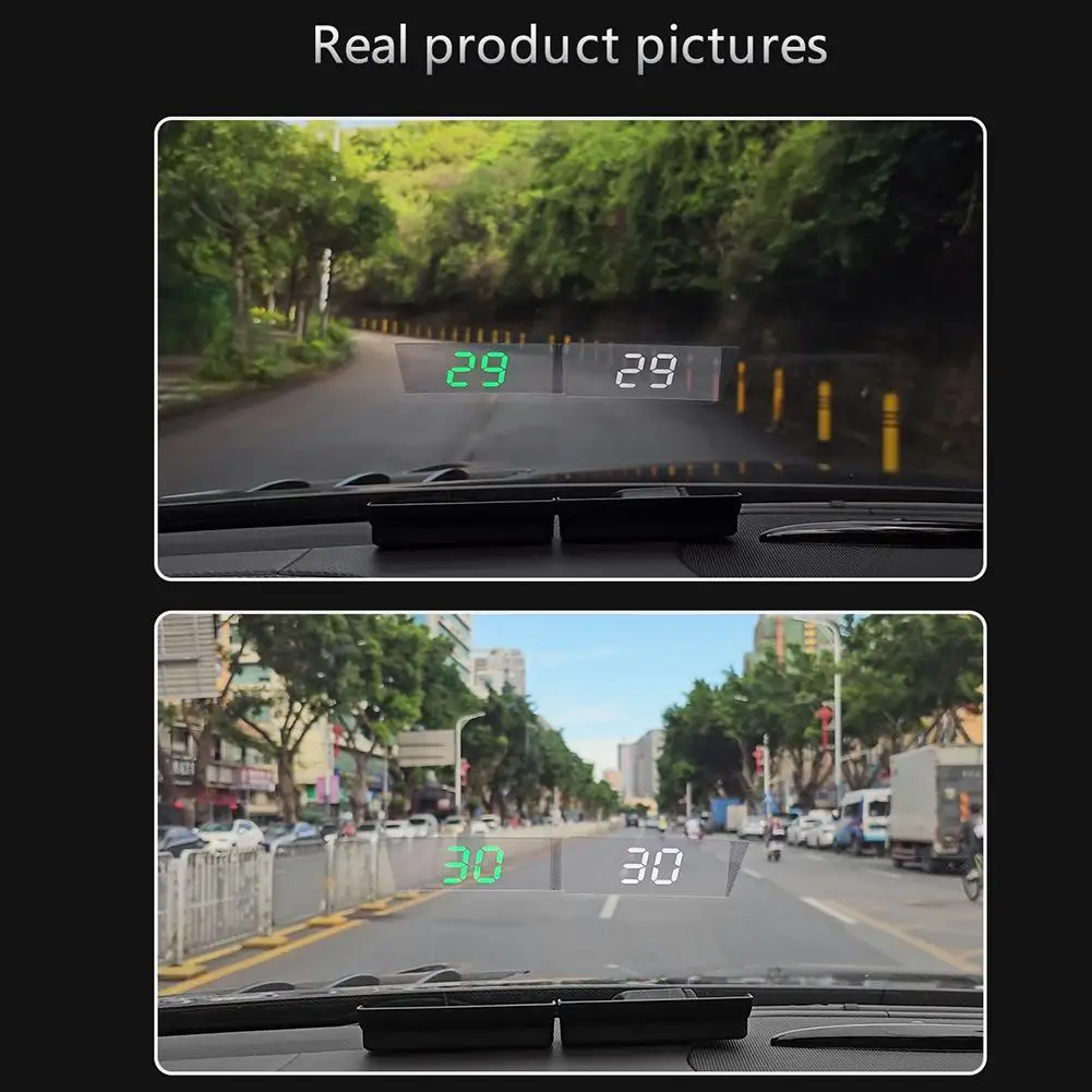 M2 رئيس يصل عرض سيارة العالمي عداد السرعة KMH/MPH HUD كابل يو اس بي التوصيل والتشغيل نظام تحديد المواقع و Beidou المزدوج الأقمار الصناعية #5