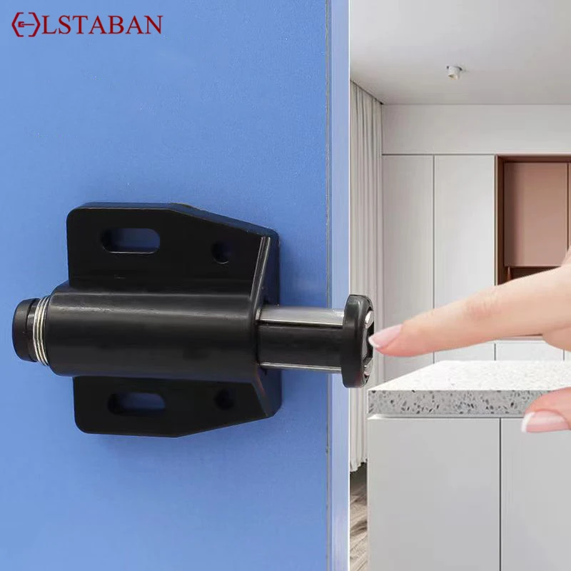 LSTABAN Magnetic Catch Door Closers Push To Open Magnet Cabinet Door Catch for Wardrobe Cupboard Kitchen Furniture Hardware Knob