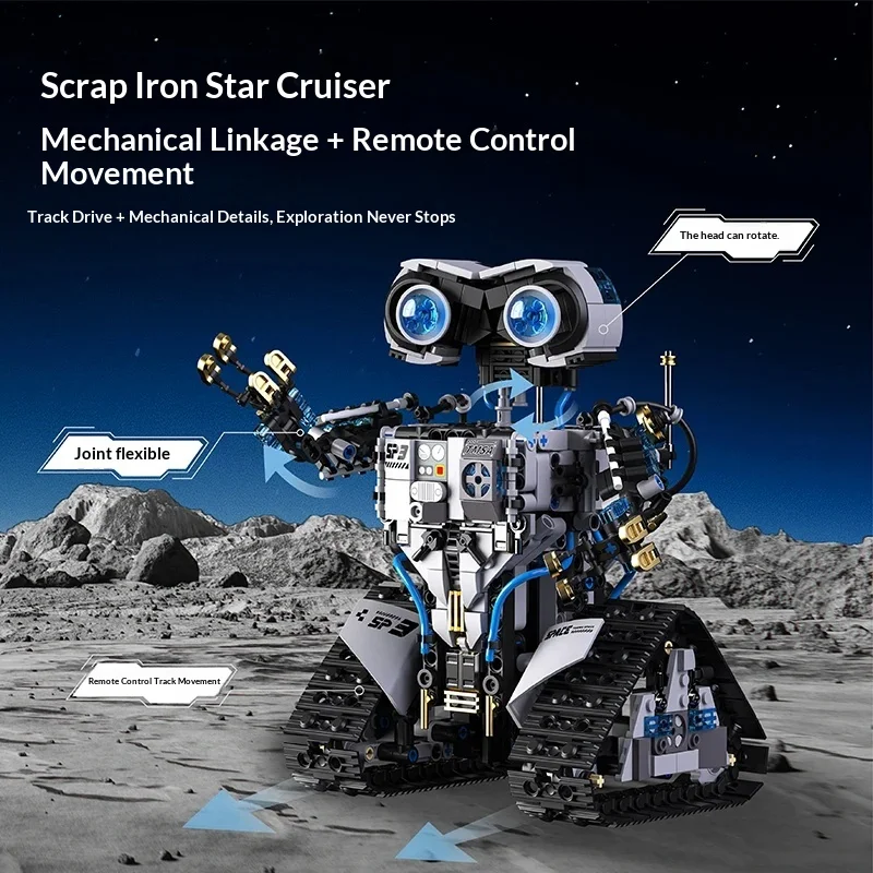 

New 2026 In Stock Generic Programming Robot Remote Control Electric Building Block Blind Box Kit Birthday Gift For Men Beginner