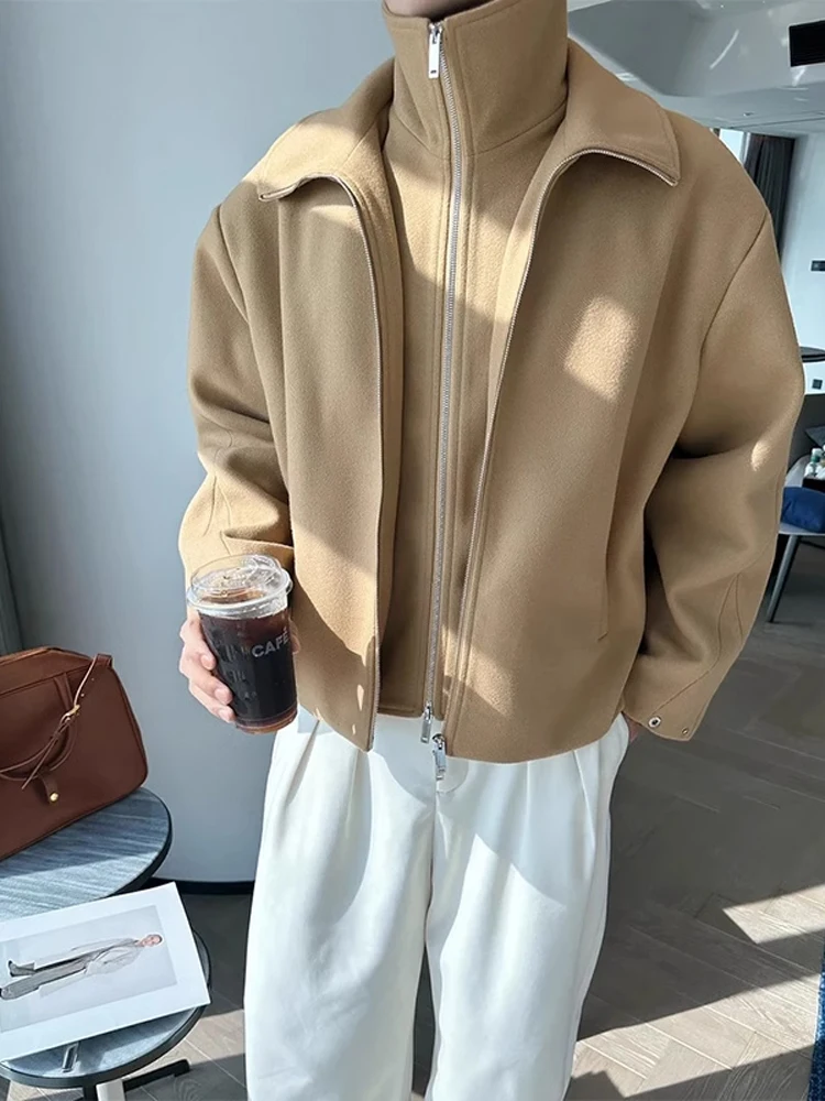 

Корейское высококачественное мужское зимнее шерстяное пальто CleanFit Briti Sle Jaet, подставка на молнии, украшенное полиэстером ...