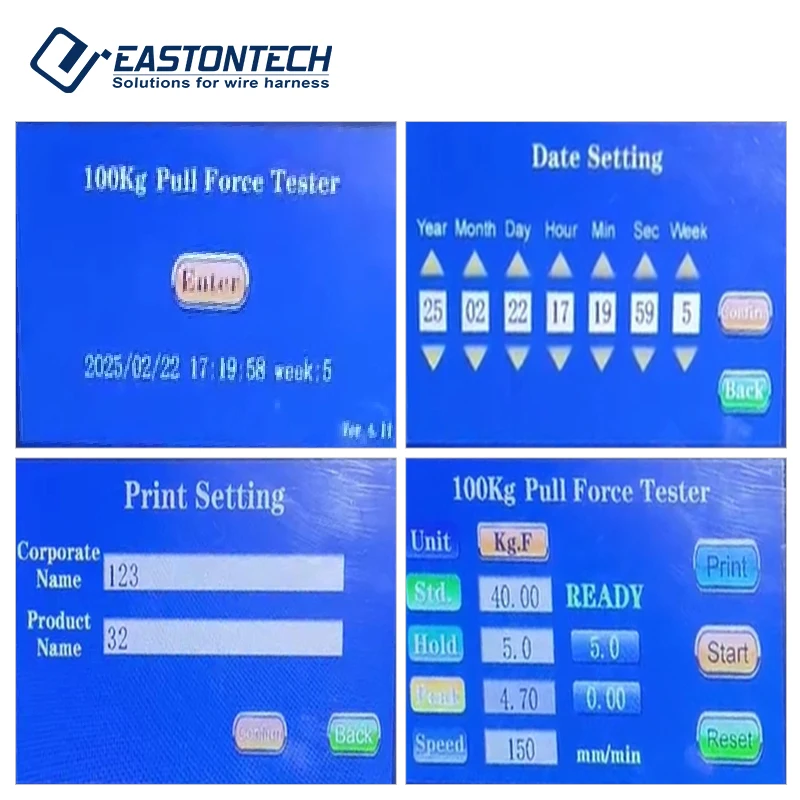Automatic Terminal Pull Force Horizontal Pulling Force Testing Equipment Stand for Wire Harness Terminal Tension Tester +Printer