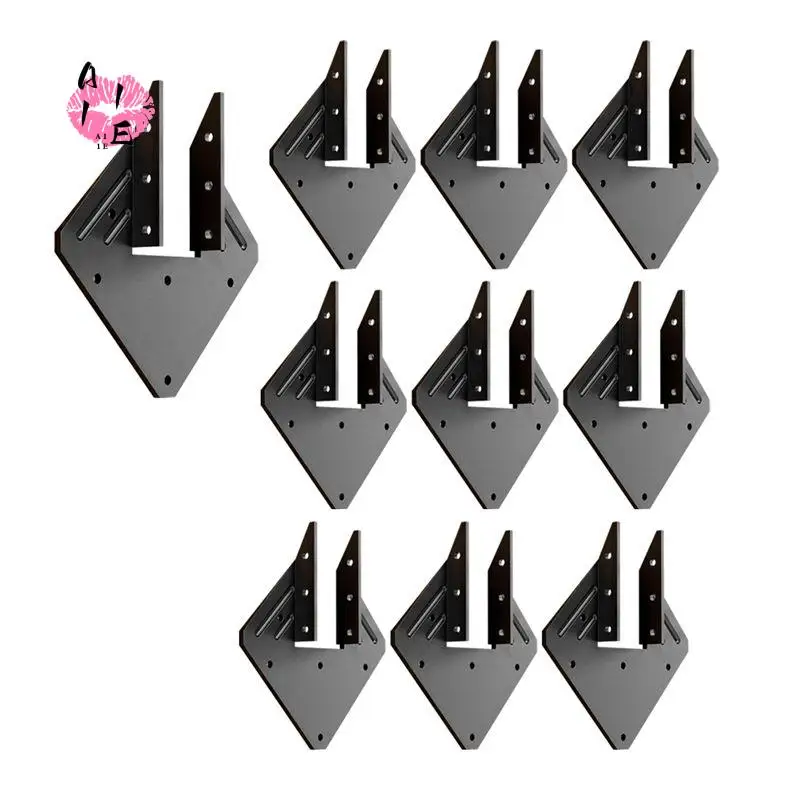 A11E-10 PCS Heavy Duty Black Hurricane Ties For Rafters,13 Gauge Roofing Hurricane Straps Truss Hangers,Rafter Brackets