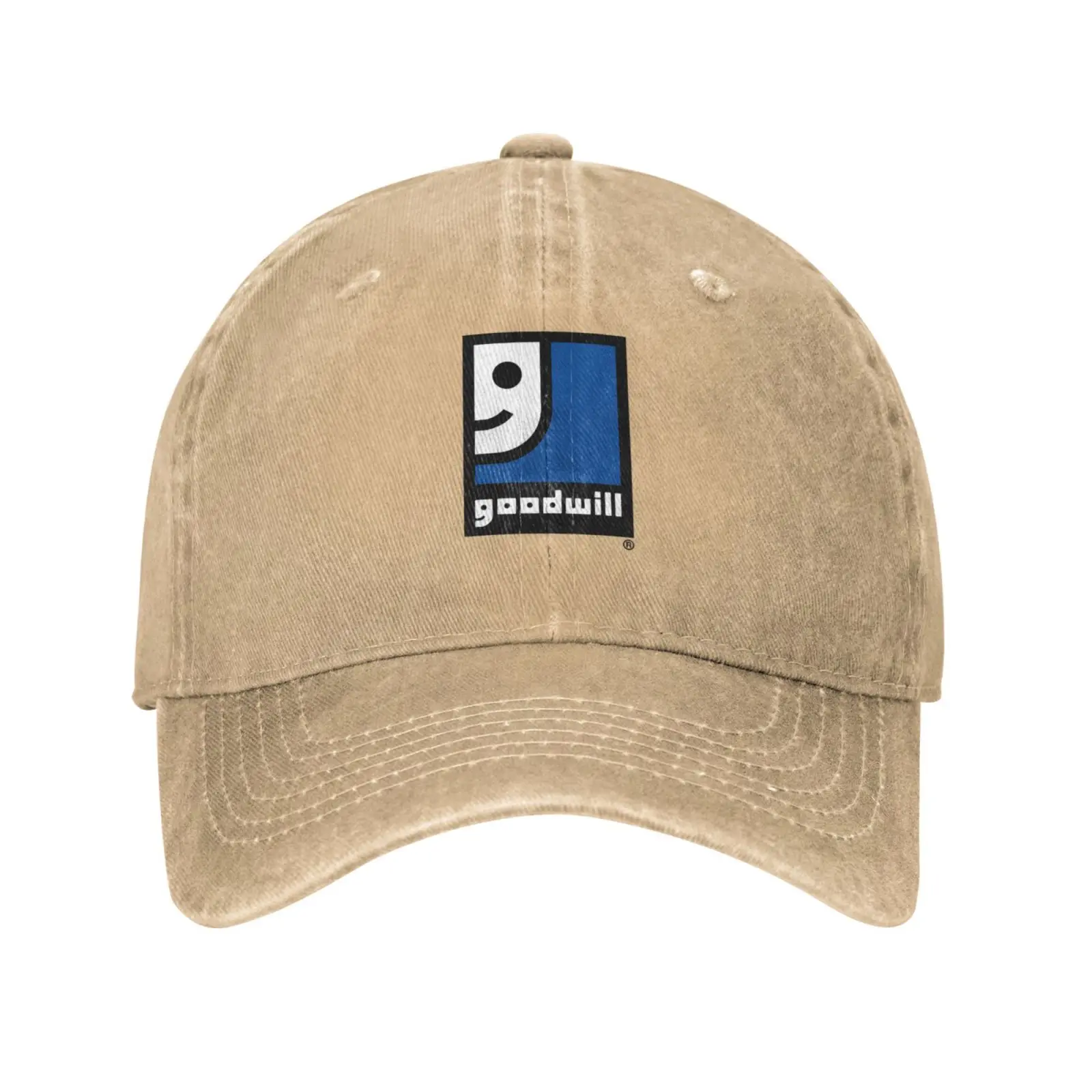 Casquette en denim avec logo Goodwill, chapeau de baseball, qualité