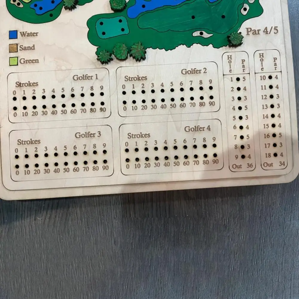 Gioco da tavolo per golfisti Gioco da tavolo con dadi in legno per bambini Adulti Giocattolo da tavolo portatile per punteggio da viaggio per la famiglia