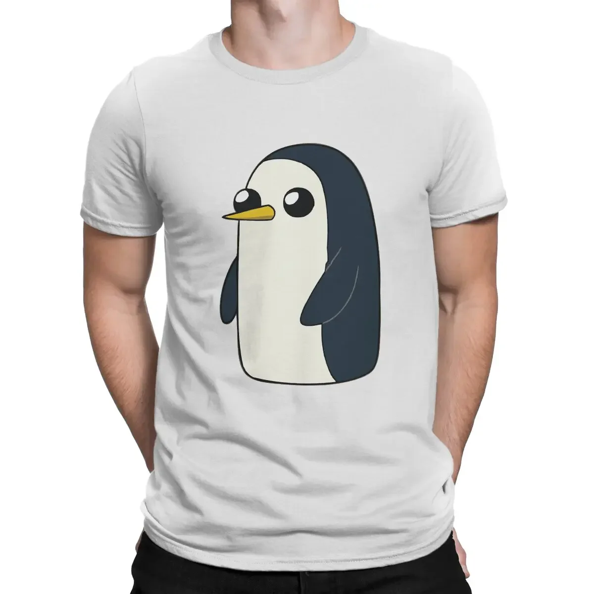 Gunter T Shirts Men Novelty T-Shirts Round Neck Adventure Cartoon Time Tees Short Sleeve Tops Gift Idea