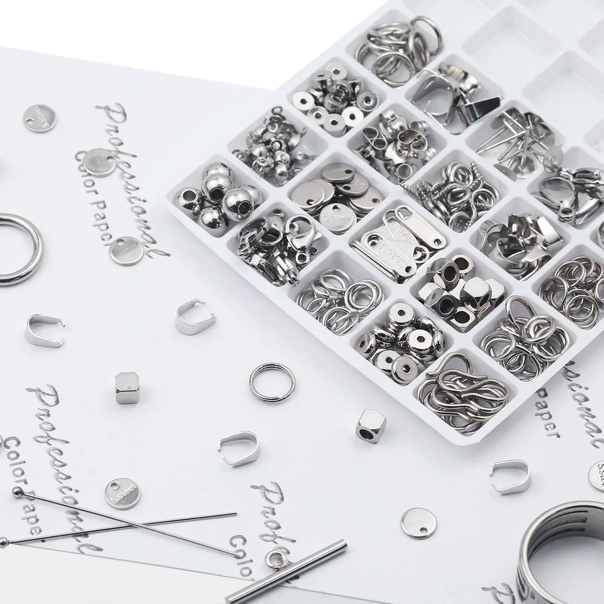 WLYeeS Stainless Steel Spacer Loose Beads For Jewelry Making Charm Bracelets Necklace Finding DIY Accessories Jump Ring Pin 2-8m