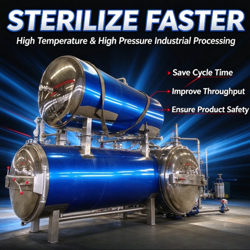 Customized High Temperature Sterilization Pot Water Bath Autoclave Retort Machine for Food Commercial Sterilizing Application