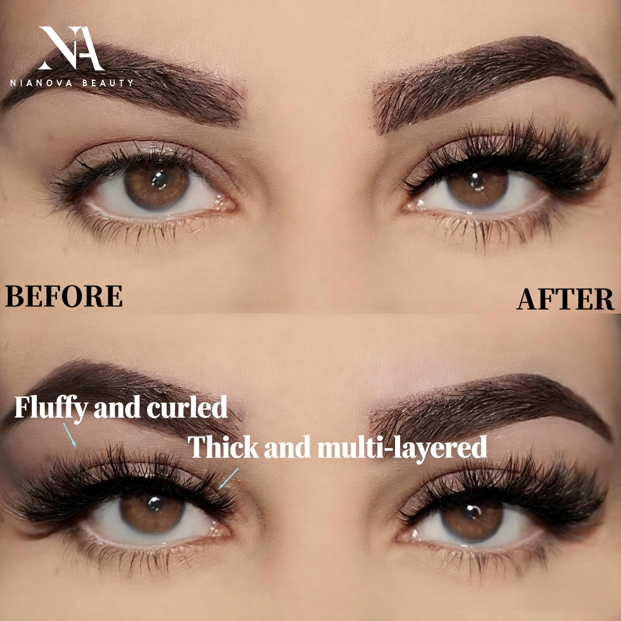 Upgrade Magnetic False Eyelashes Natural Lashes 3-Step Press On Fake Lash Handmade EyeLash Random Distribution