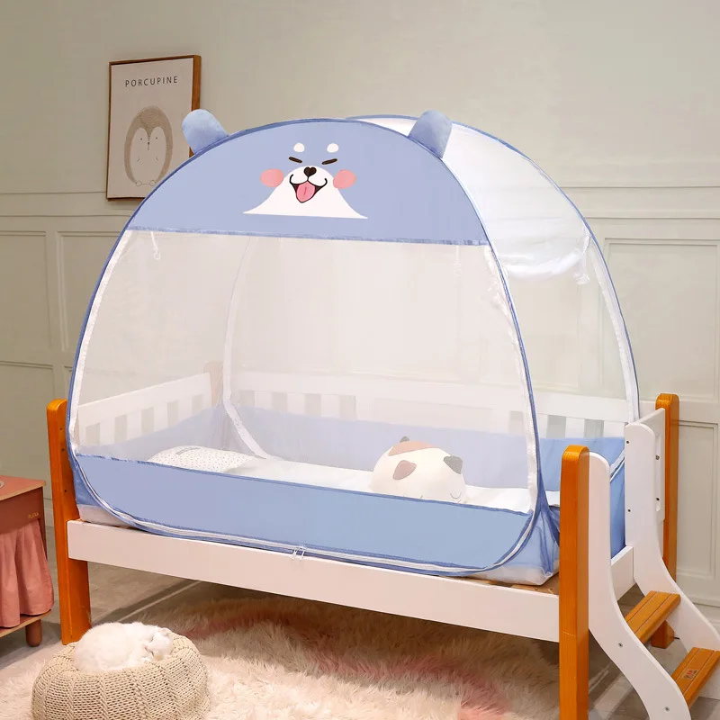 Summer Installation-free Cartoon Crib Mosquito Net New Foldable Yurt Mosquito Net Children's Room Universal Decor Mosquito Net